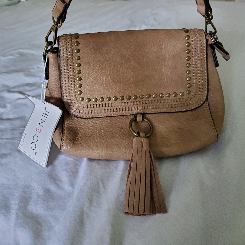 Jen & Co Vegan Leather Tassel purse